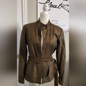 ALFANI Brown Suede Jacket